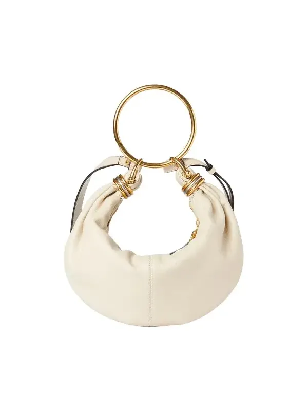 Small Bracelet hobo bag in grained leather Small Bracelet hobo bag in grained leather