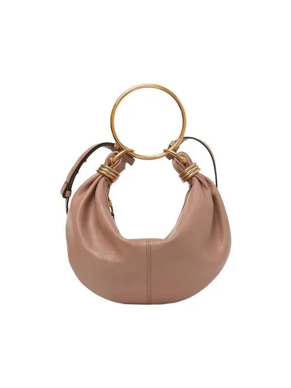Small Bracelet Hobo bag in grained leather Small Bracelet Hobo bag in grained leather