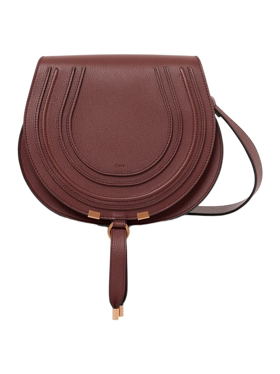 Marcie saddle bag in grained leather