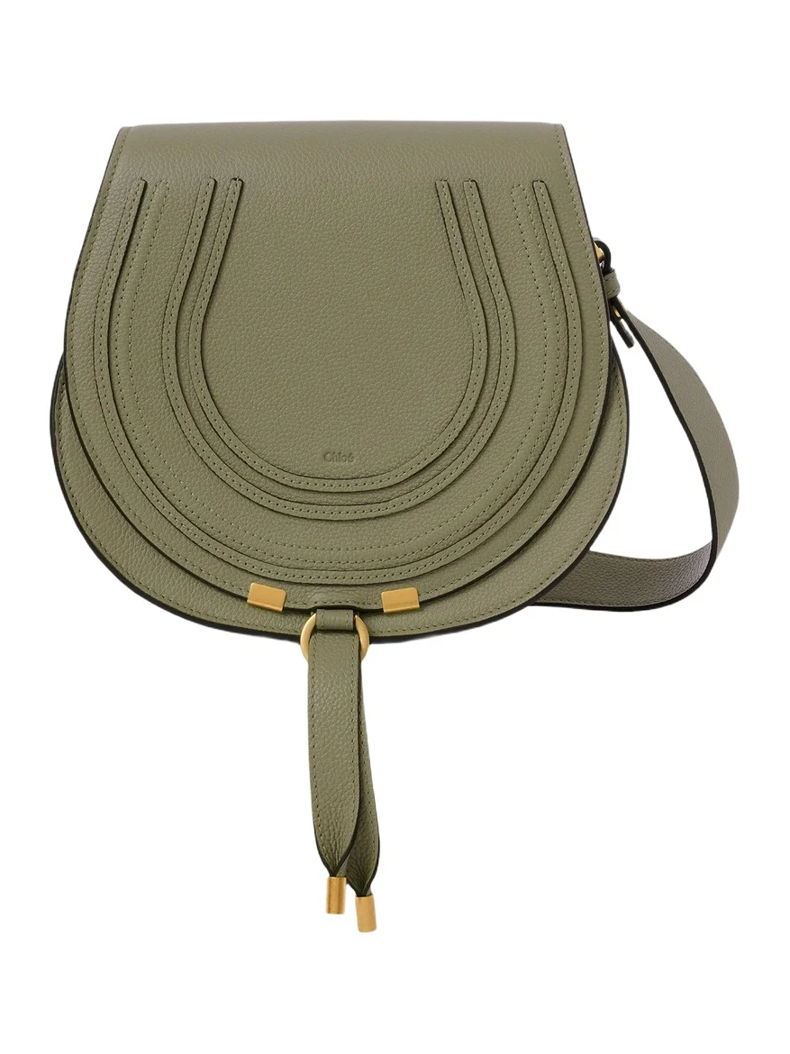 Marcie saddle bag in grained leather