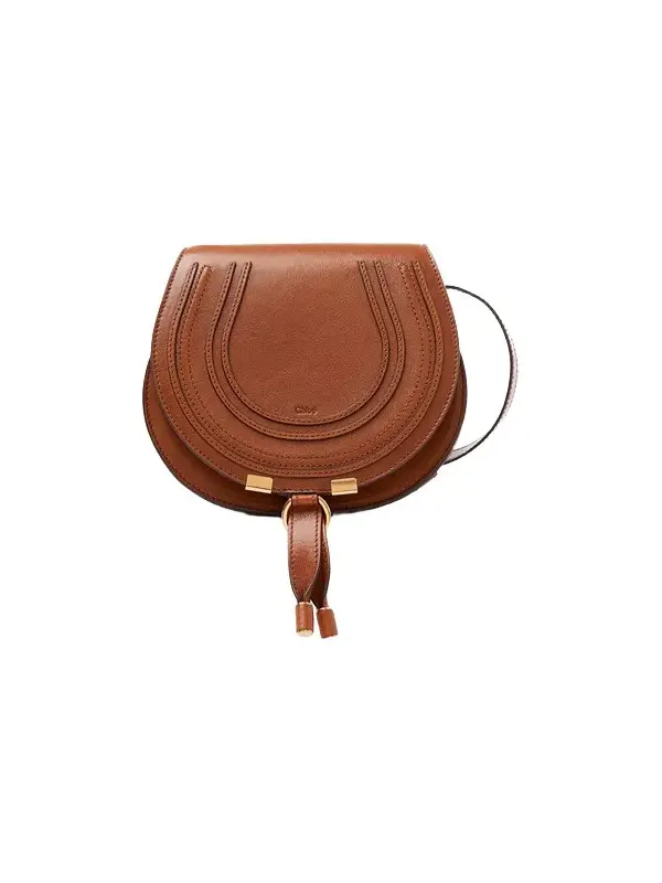 Small Marcie saddle bag in shiny leather Small Marcie saddle bag in shiny leather