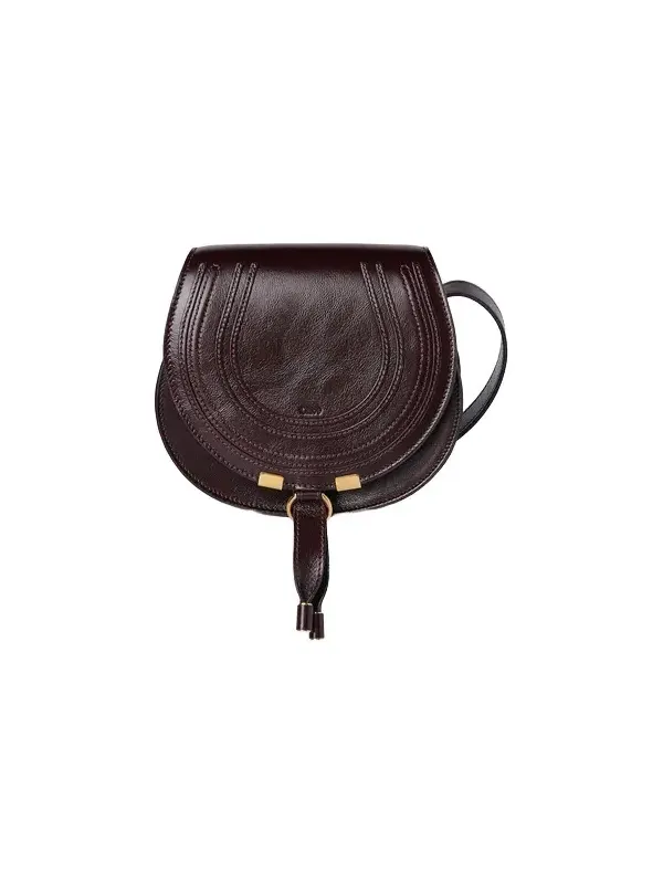 Small Marcie saddle bag in shiny leather Small Marcie saddle bag in shiny leather