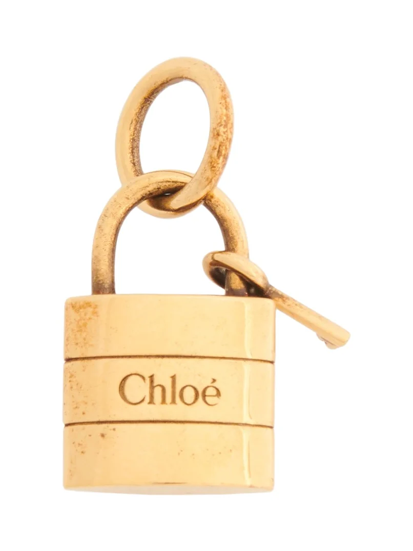 Chloé Alphabet Lock charm in brass