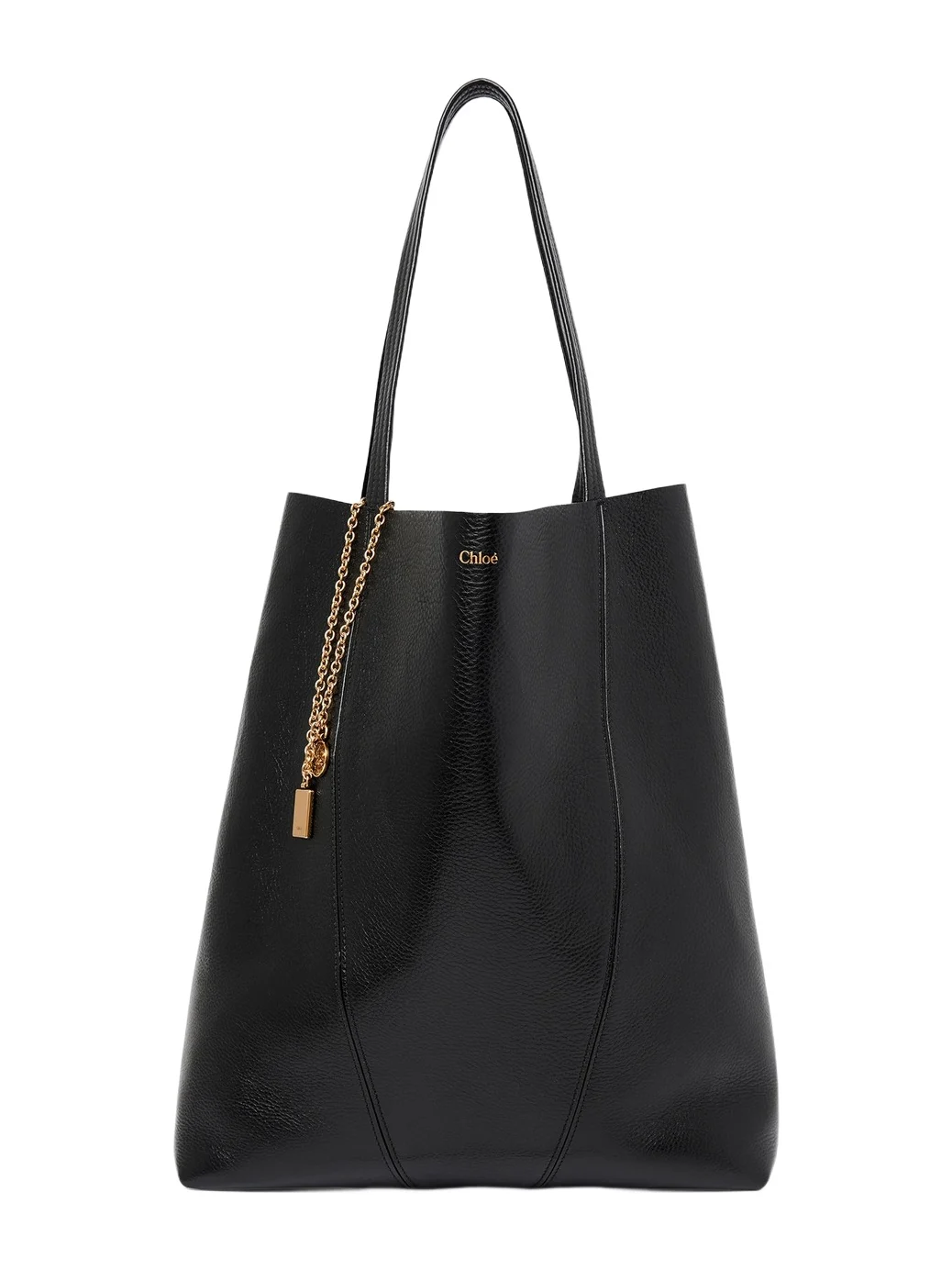 Chloé Large Chloé Spin tote bag in grained leather