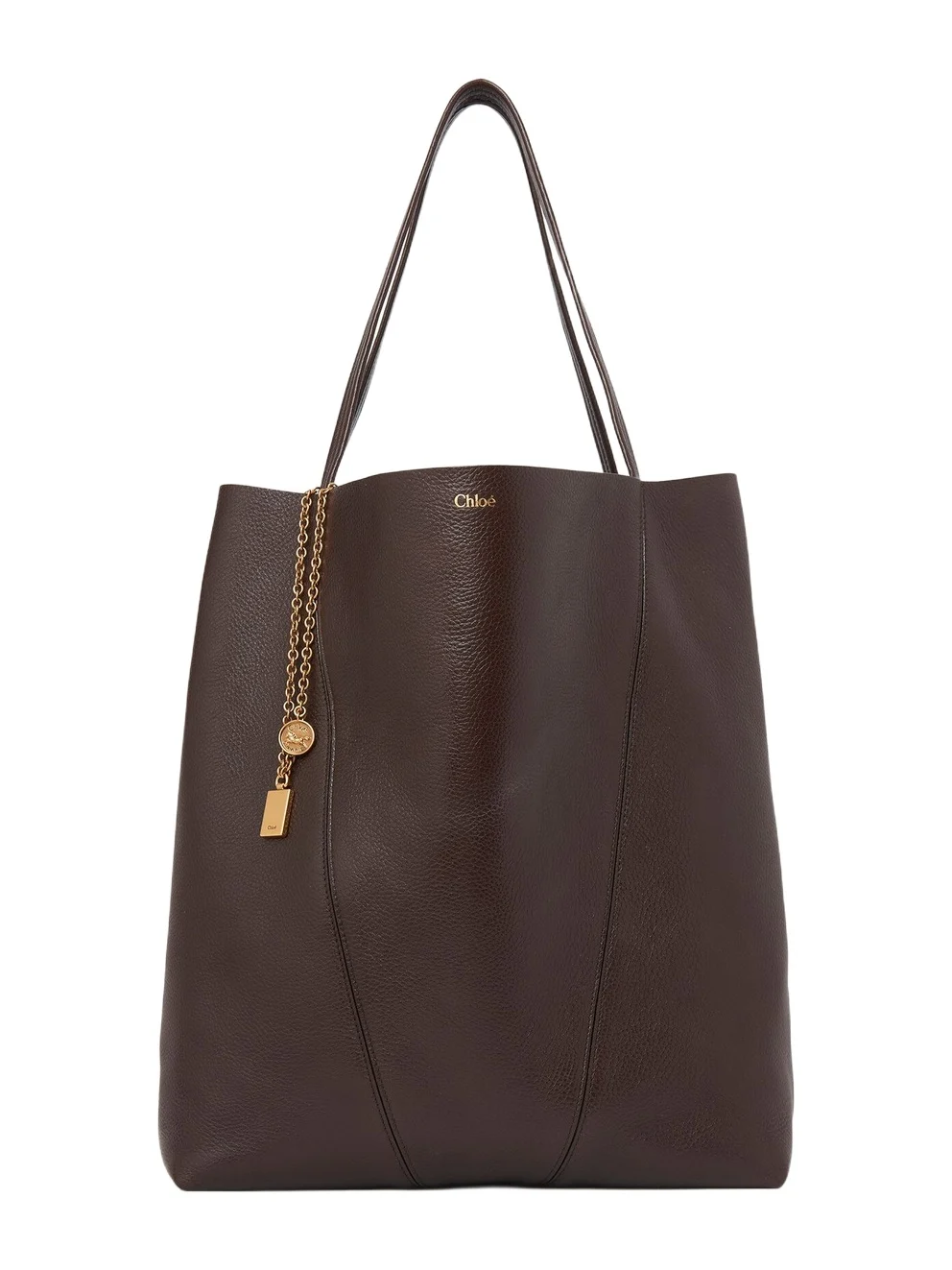 Chloé Large Chloé Spin tote bag in grained leather