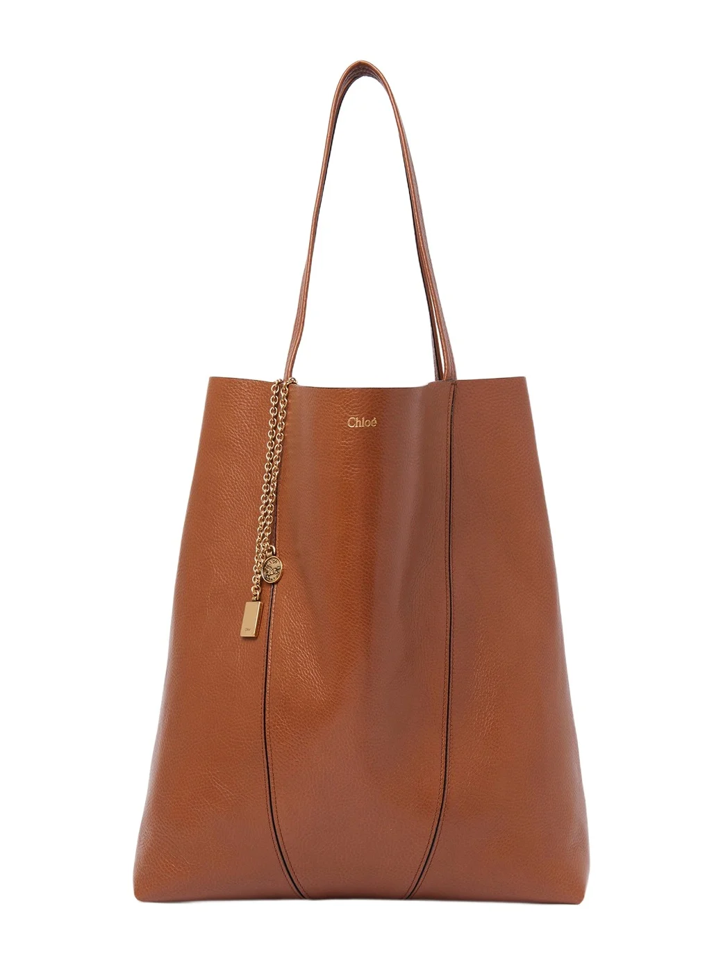Chloé Large Chloé Spin tote bag in grained leather