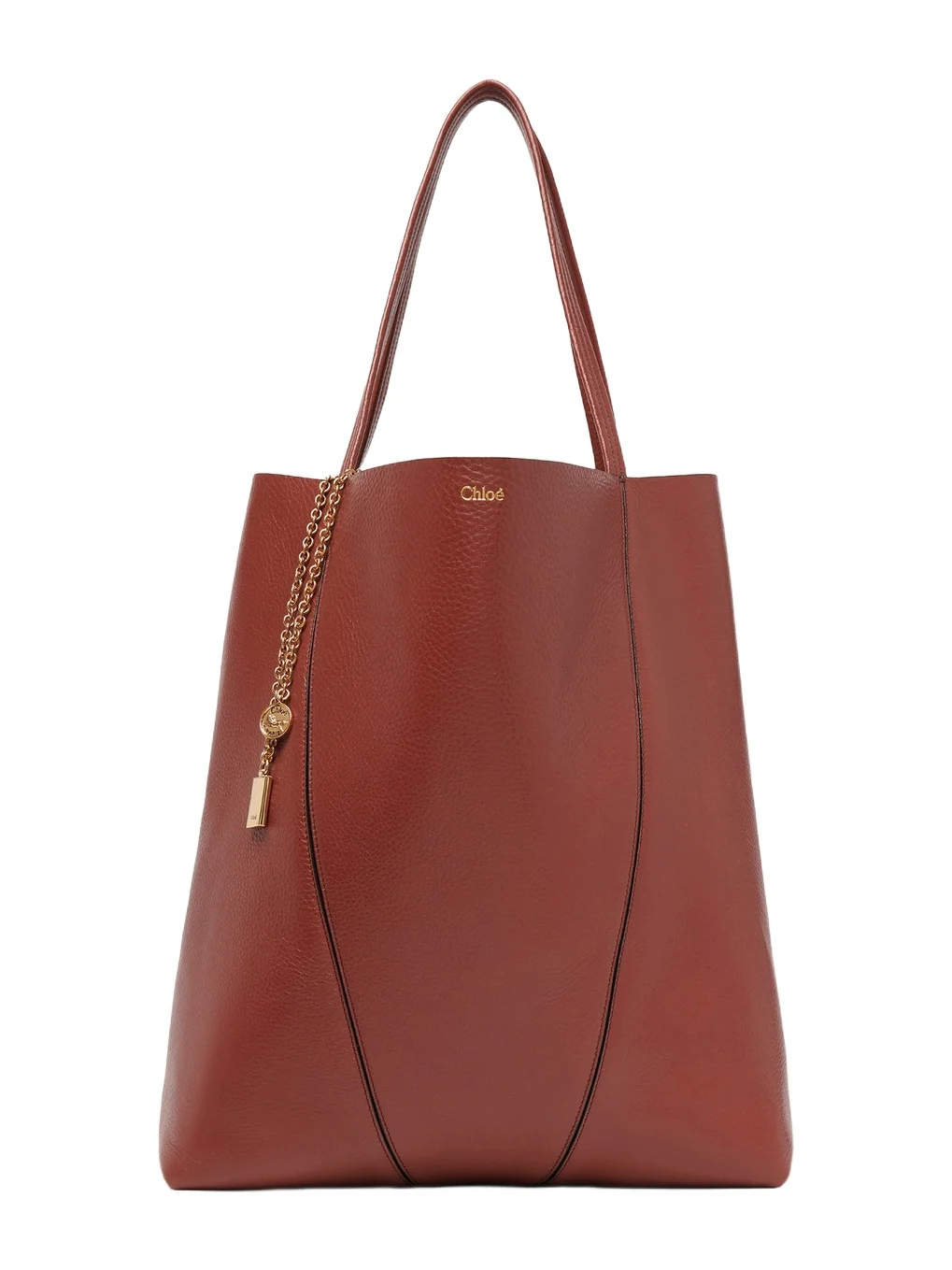 Chloé Large Chloé Spin tote bag in grained leather