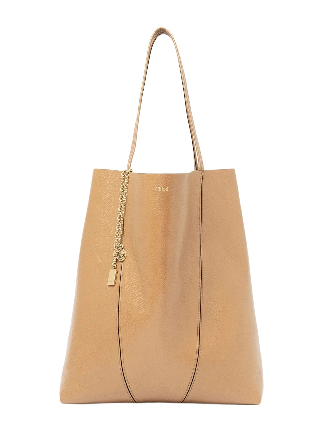 Chloé Large Chloé Spin tote bag in grained leather