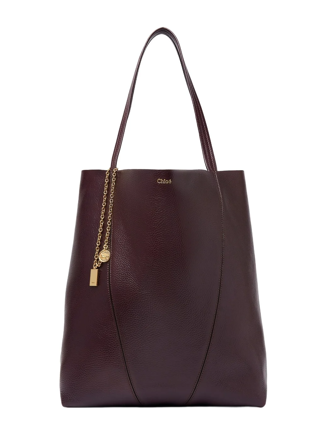 Chloé Large Chloé Spin tote bag in grained leather