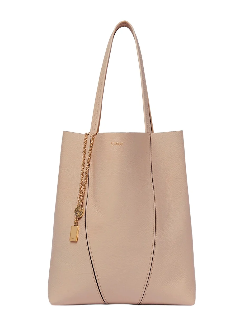 Chloé Spin tote bag in grained leather Chloé Spin tote bag in grained leather