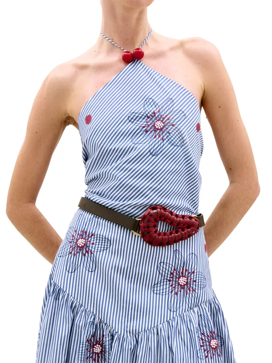 Silvia Tcherassi Ares Cotton Halter Midi Dress | Thumbnail 4 Silvia Tcherassi Ares Cotton Halter Midi Dress | Thumbnail 4