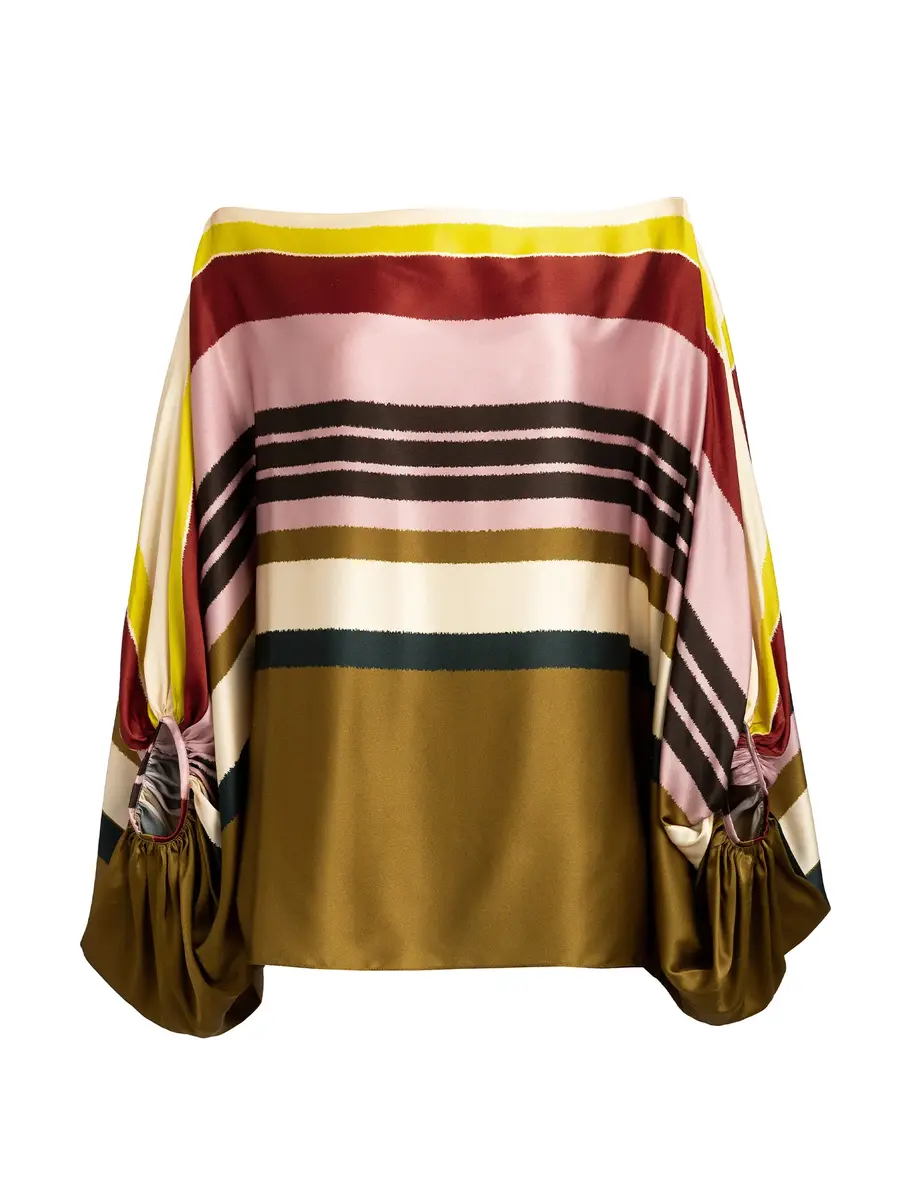 Silvia Tcherassi Bellagio Off-Shoulder Silk Blouse | Image 1 Silvia Tcherassi Bellagio Off-Shoulder Silk Blouse | Image 1