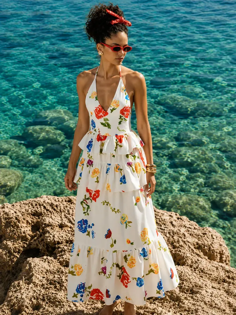 CAROLINE CONSTAS Brianna Ruffled Maxi Skirt | Thumbnail 2