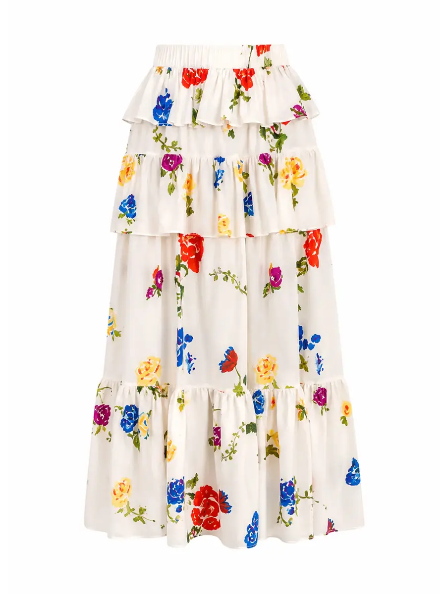 CAROLINE CONSTAS Brianna Ruffled Maxi Skirt | Image 1 CAROLINE CONSTAS Brianna Ruffled Maxi Skirt | Image 1