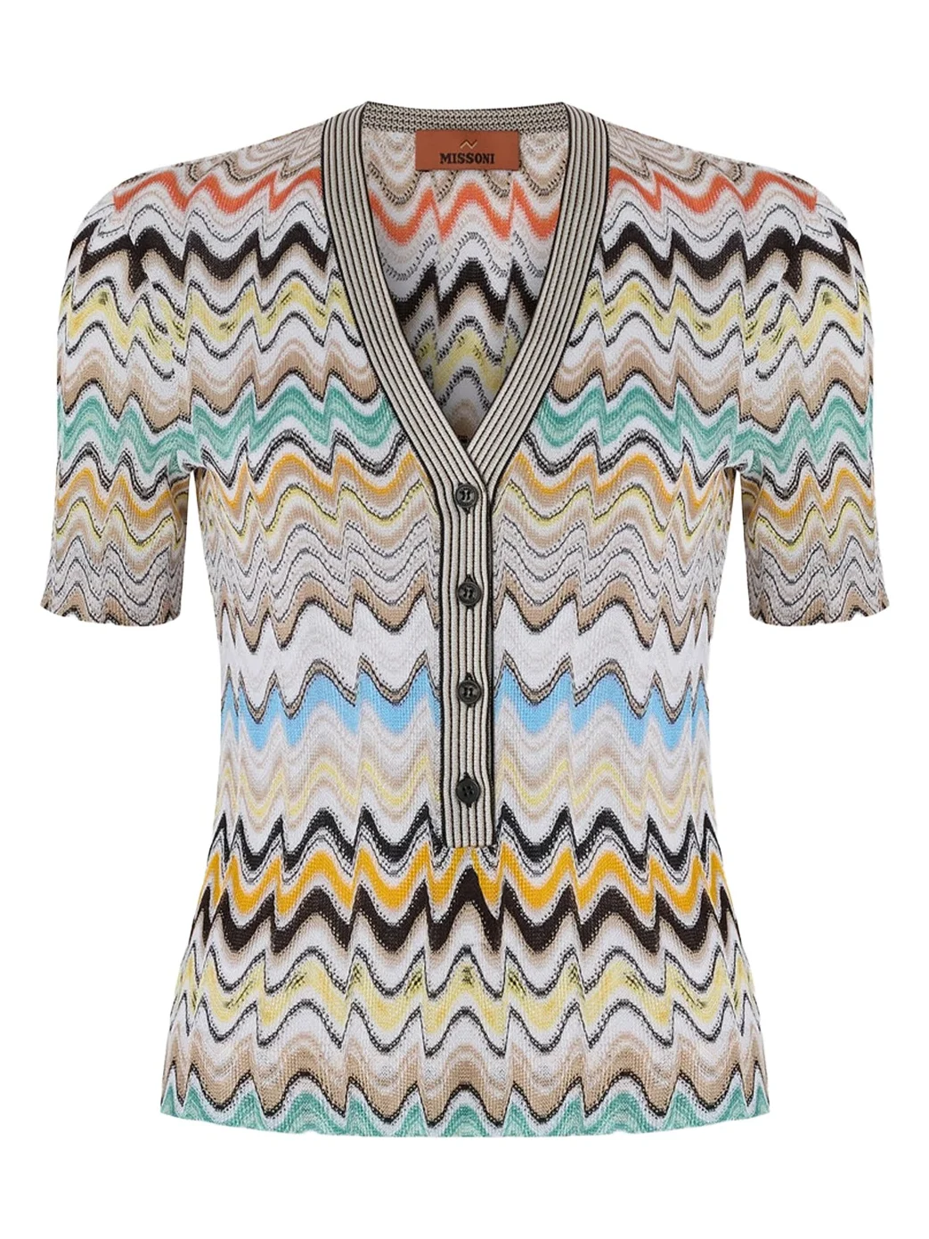 Chevron Knit Short-Sleeve Top Chevron Knit Short-Sleeve Top