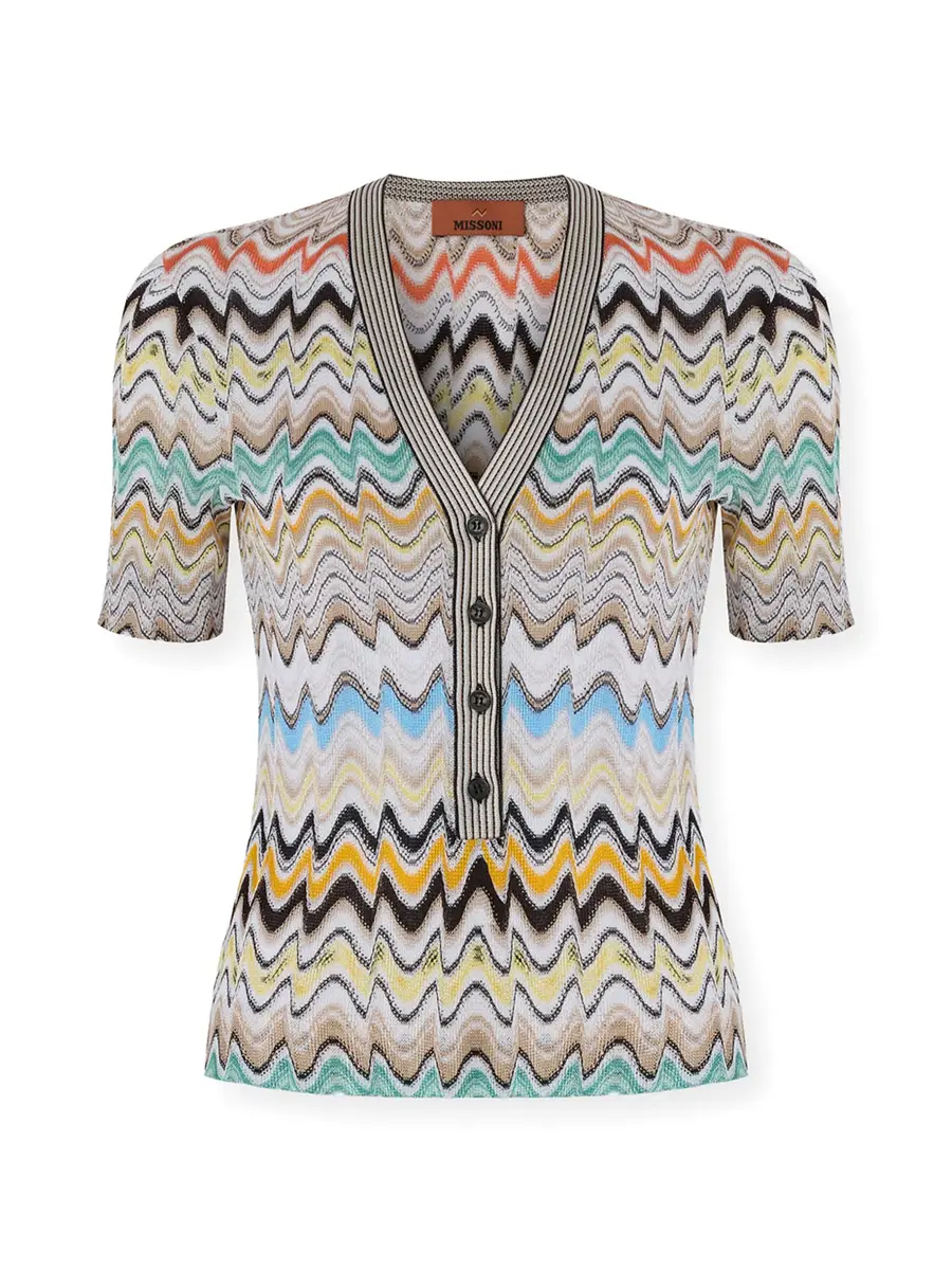 Missoni Chevron Knit Short-Sleeve Top | Image 1 Missoni Chevron Knit Short-Sleeve Top | Image 1