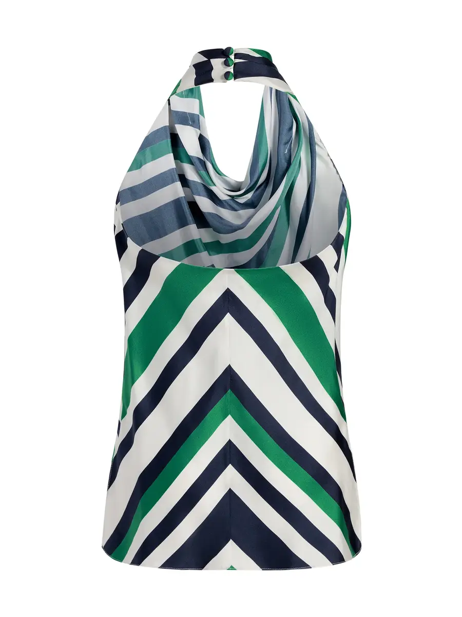 Adam Lippes Cusette Striped Silk Halter Top | Thumbnail 2 Adam Lippes Cusette Striped Silk Halter Top | Thumbnail 2