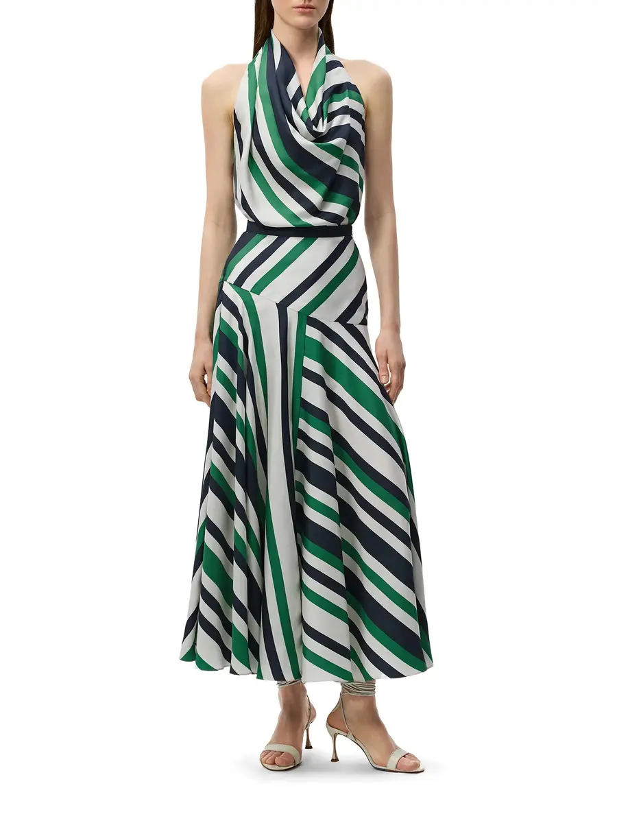 Adam Lippes Cusette Striped Silk Halter Top | Thumbnail 3 Adam Lippes Cusette Striped Silk Halter Top | Thumbnail 3