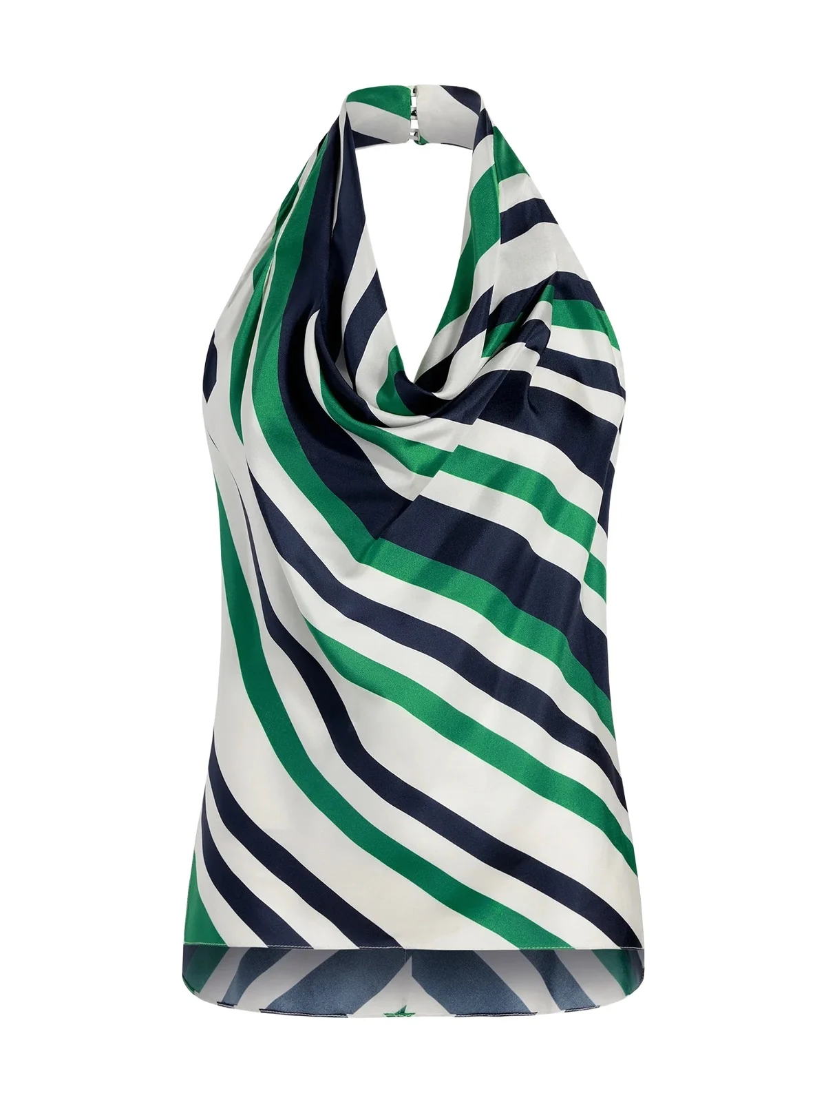 Cusette Striped Silk Halter Top Cusette Striped Silk Halter Top