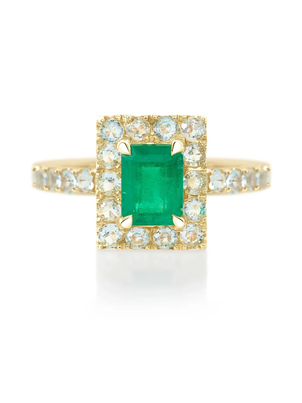 Emerald and Aquamarine Candy Ring Emerald and Aquamarine Candy Ring