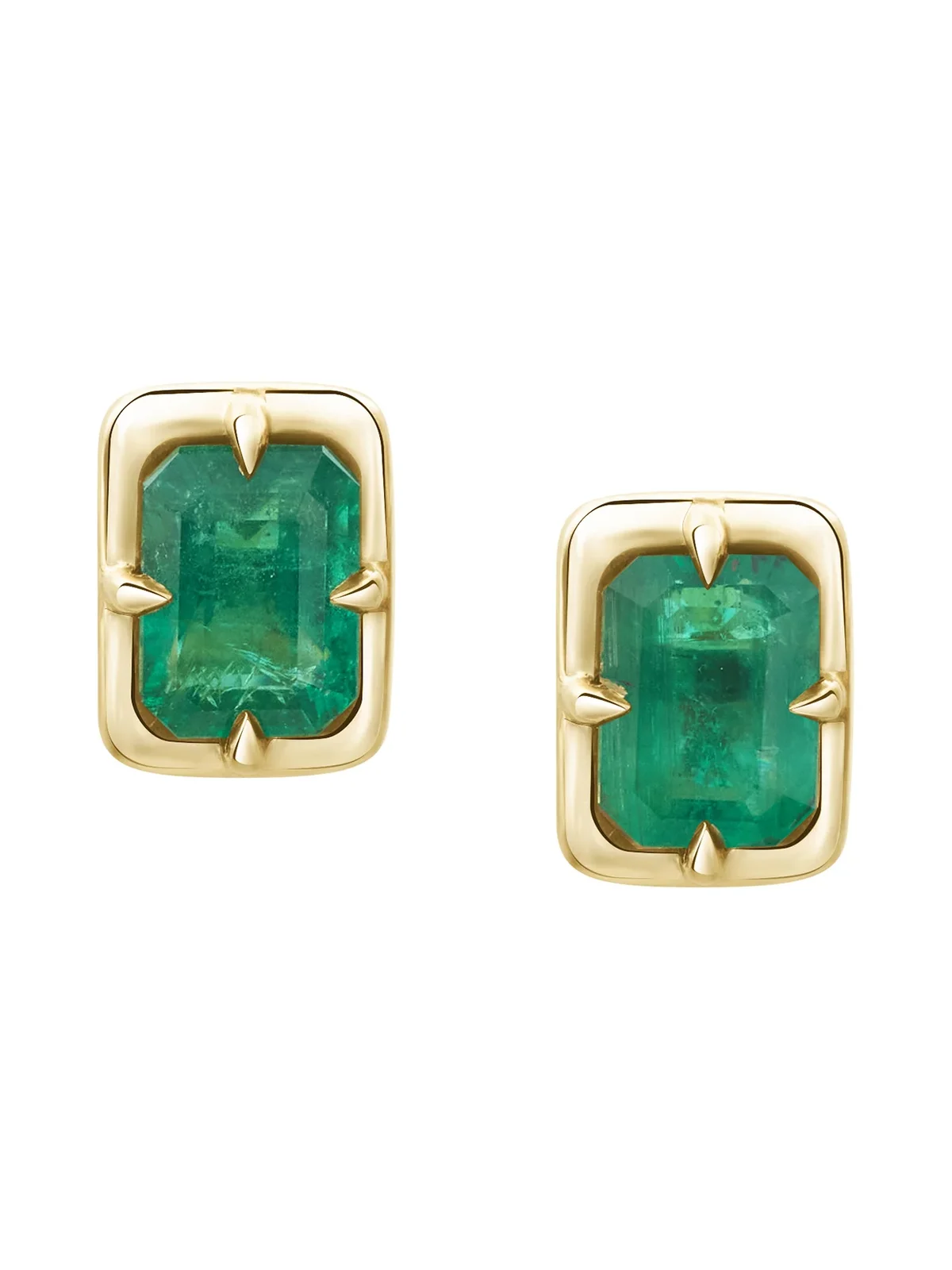 Emerald Compass Earrings