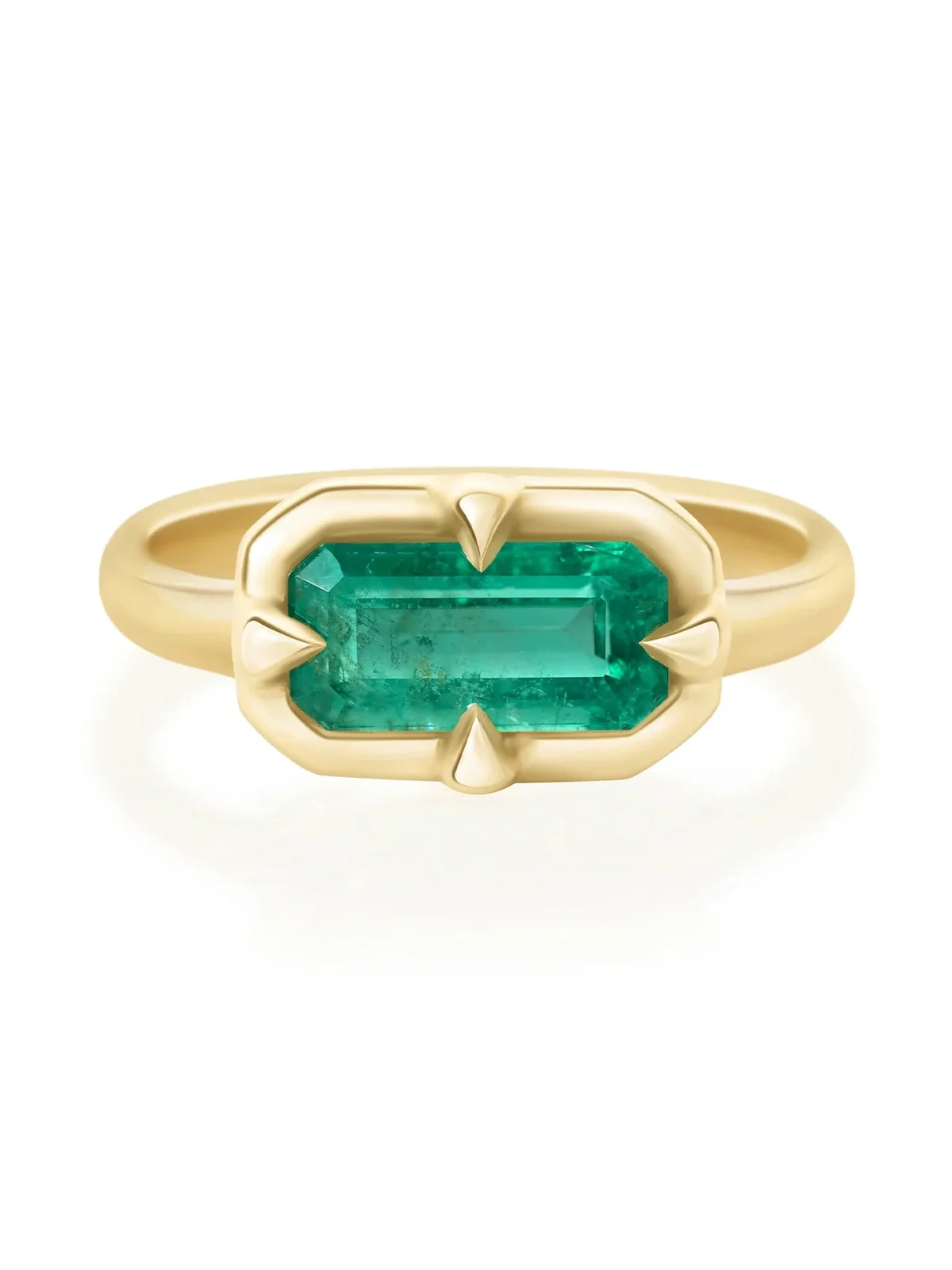 Emerald Compass Ring