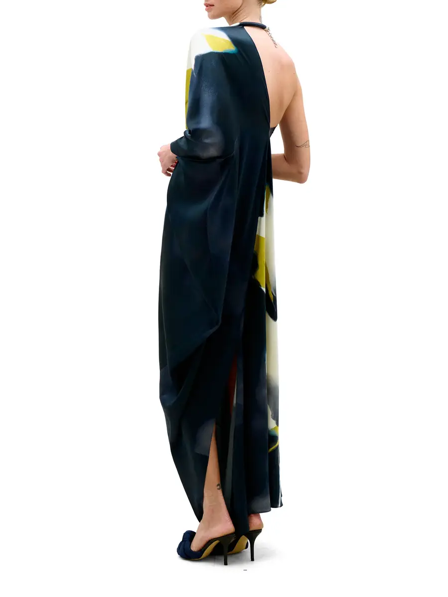 Silvia Tcherassi Erica One-Shoulder Silk Maxi Dress | Thumbnail 3 Silvia Tcherassi Erica One-Shoulder Silk Maxi Dress | Thumbnail 3