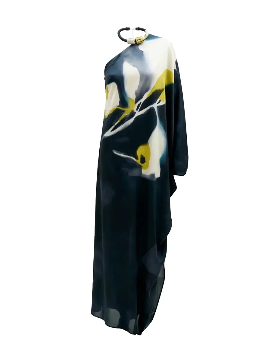 Erica One-Shoulder Silk Maxi Dress Erica One-Shoulder Silk Maxi Dress