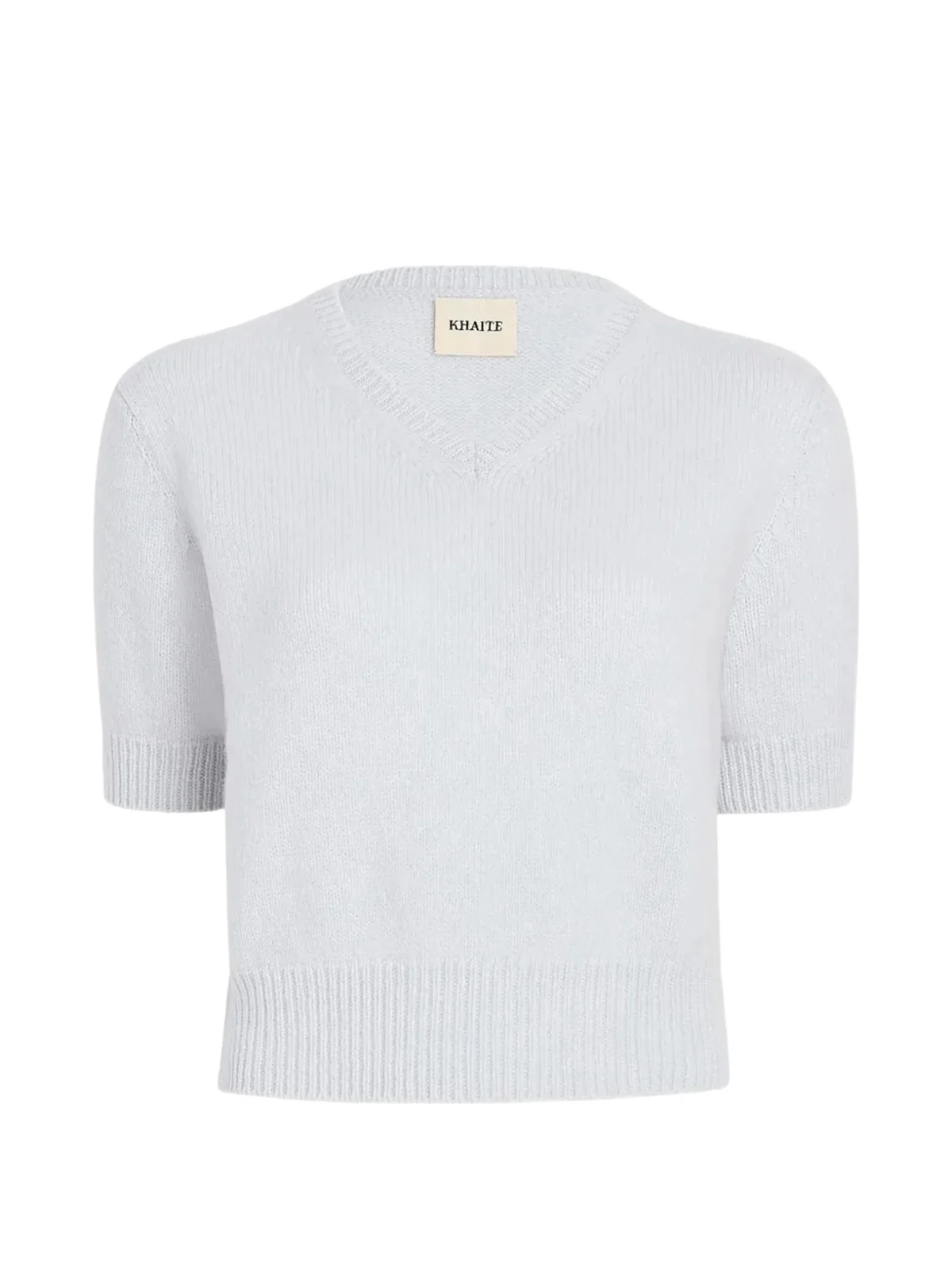 Khaite Jas Short-Sleeve Cashmere Sweater