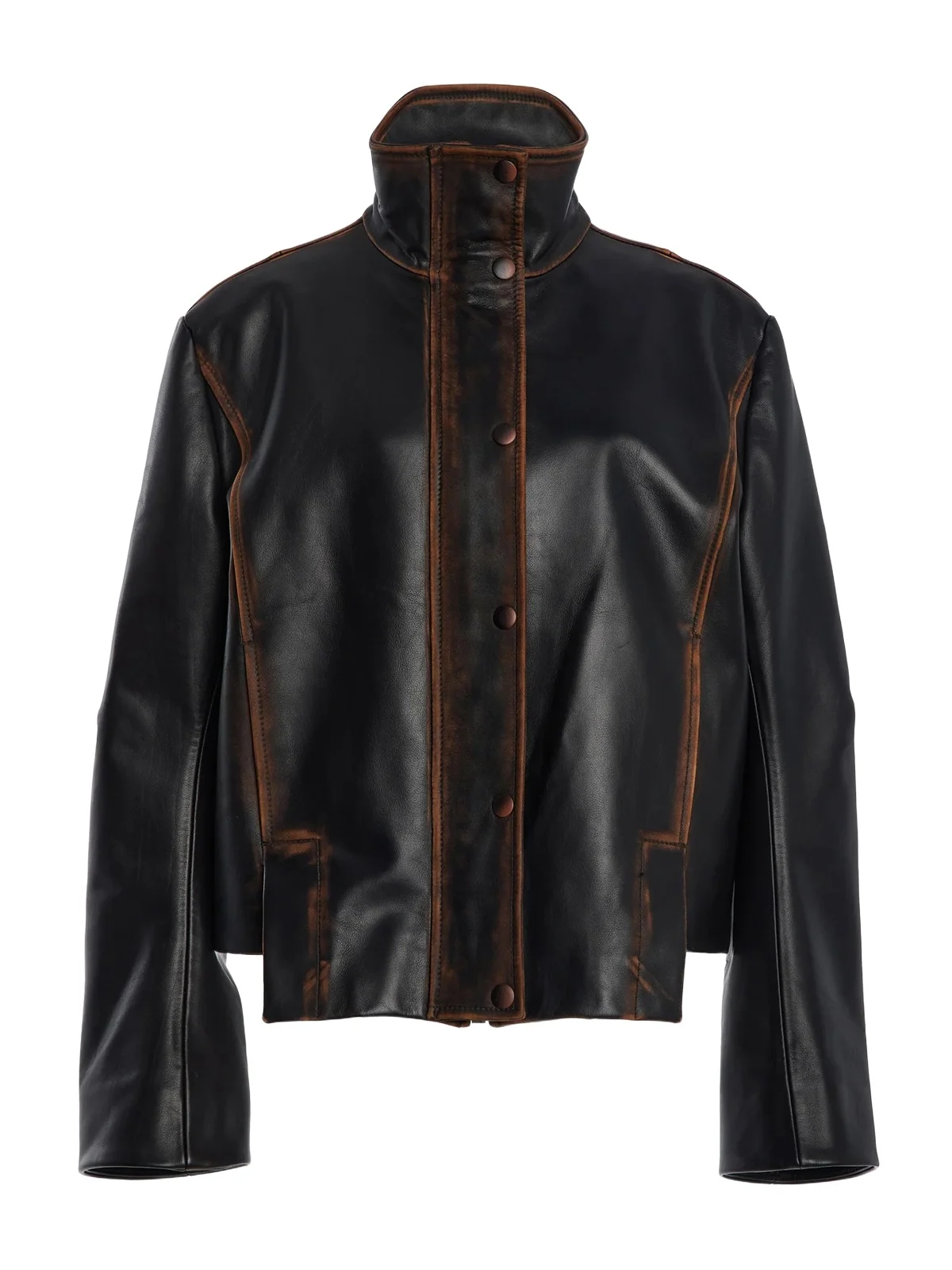 Mason High-Neck Leather Jacket Mason High-Neck Leather Jacket