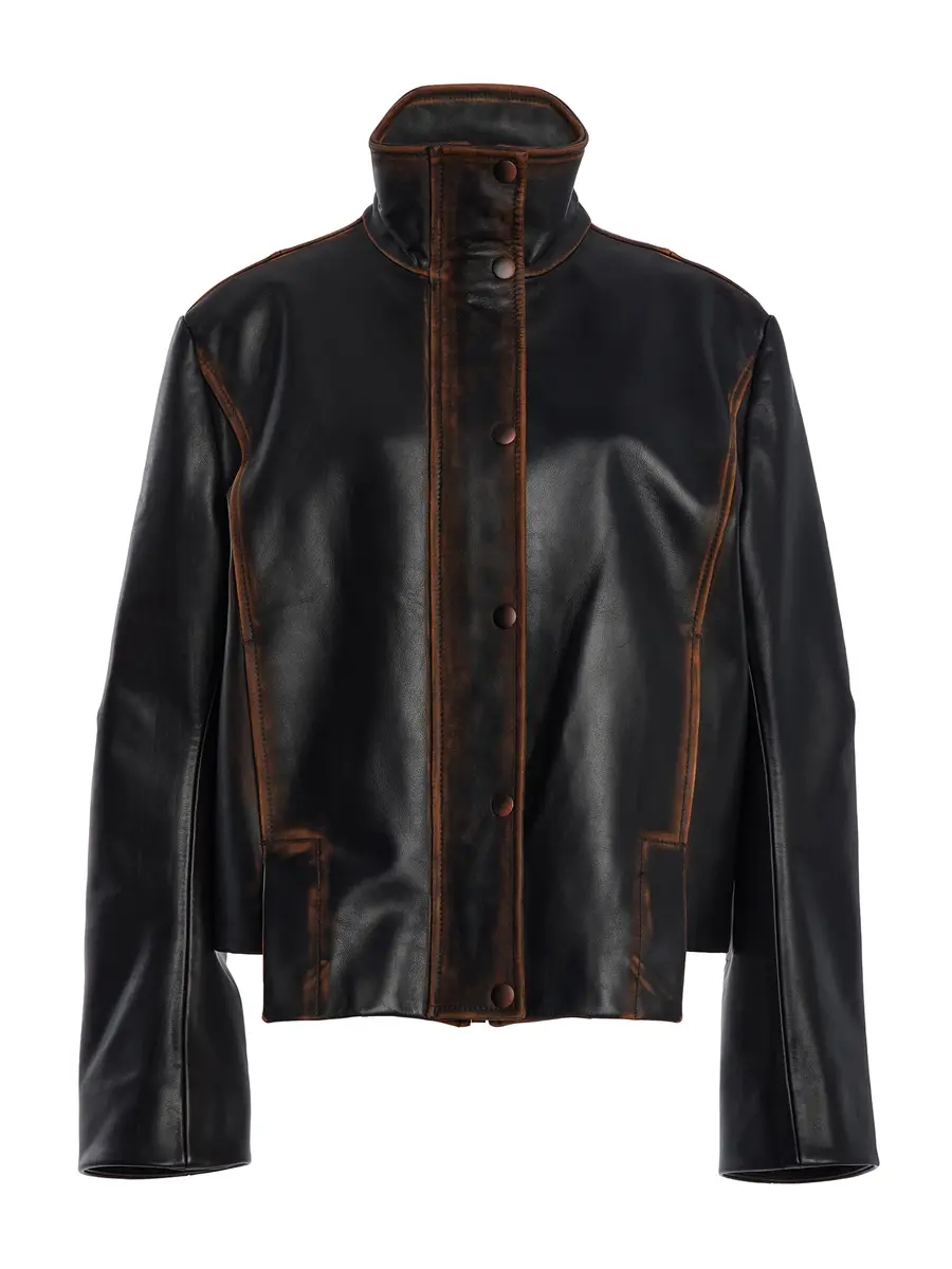 Mason High-Neck Leather Jacket Mason High-Neck Leather Jacket