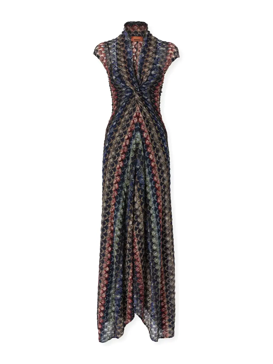 Missoni Metallic Knit Cap-Sleeve Maxi Dress | Image 1 Missoni Metallic Knit Cap-Sleeve Maxi Dress | Image 1