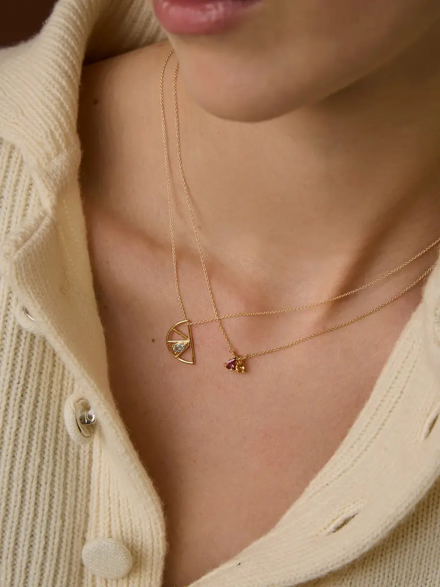 Aliita Naranja Aquamarine Drop Necklace | Thumbnail 2