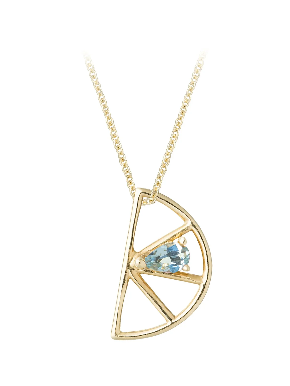 Naranja Aquamarine Drop Necklace Naranja Aquamarine Drop Necklace