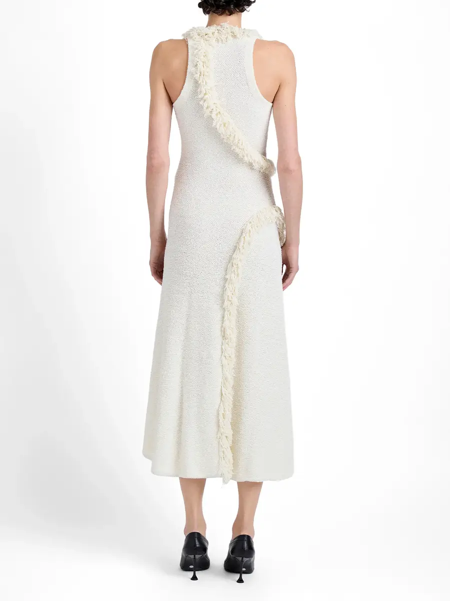 Proenza Schouler Nilo Midi Dress in Textured Wool Jacquard | Thumbnail 4 Proenza Schouler Nilo Midi Dress in Textured Wool Jacquard | Thumbnail 4