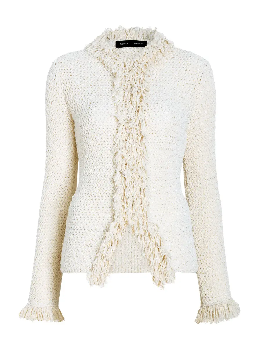 Proenza Schouler Nilo Top in Textured Wool Jacquard | Image 1 Proenza Schouler Nilo Top in Textured Wool Jacquard | Image 1