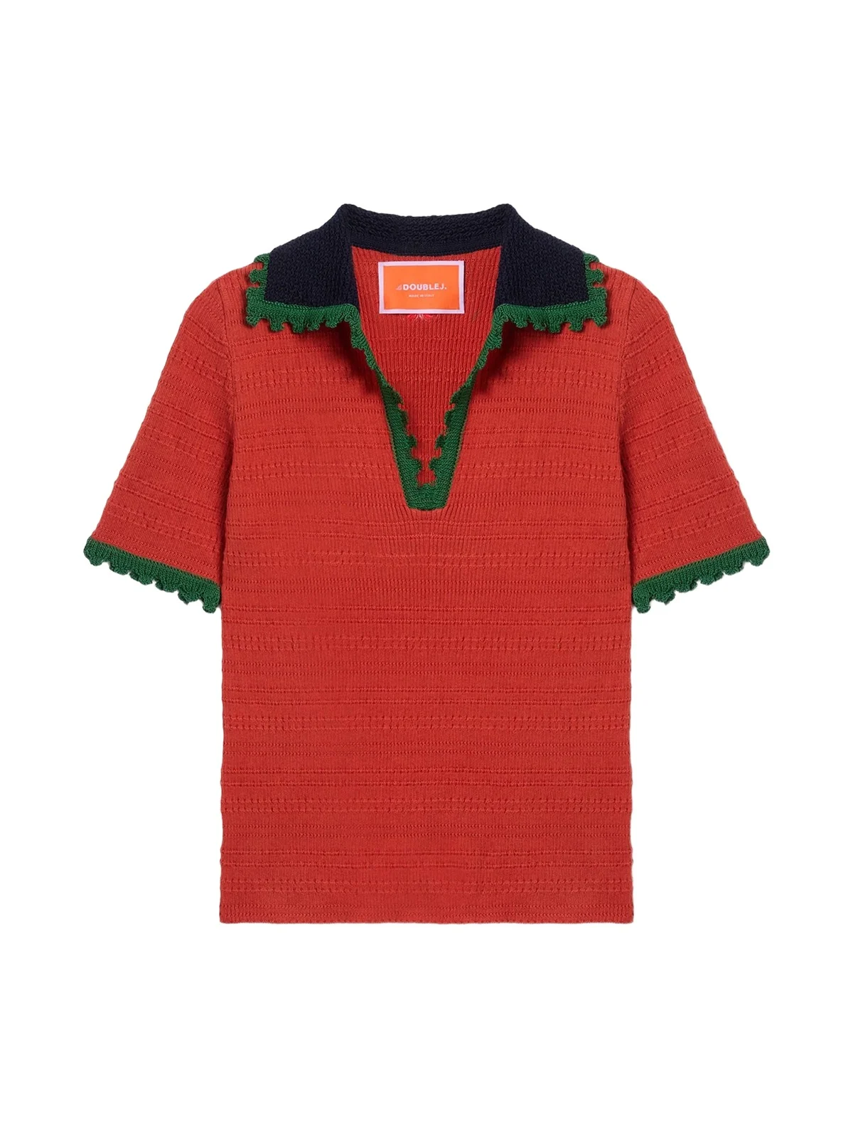 Picket Cotton-Cashmere Polo Top