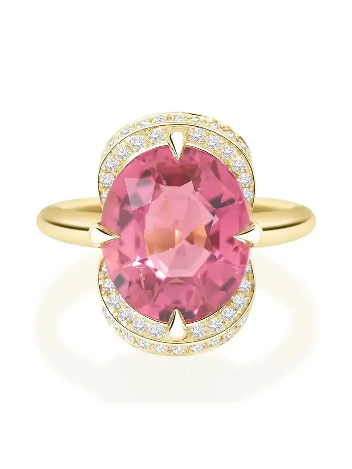 Pink Tourmaline Aurora Supreme Ring