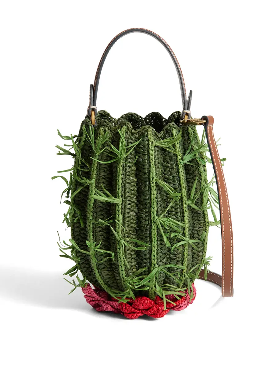 Anya Hindmarch Raffia Cactus Crossbody Bag | Image 1 Anya Hindmarch Raffia Cactus Crossbody Bag | Image 1