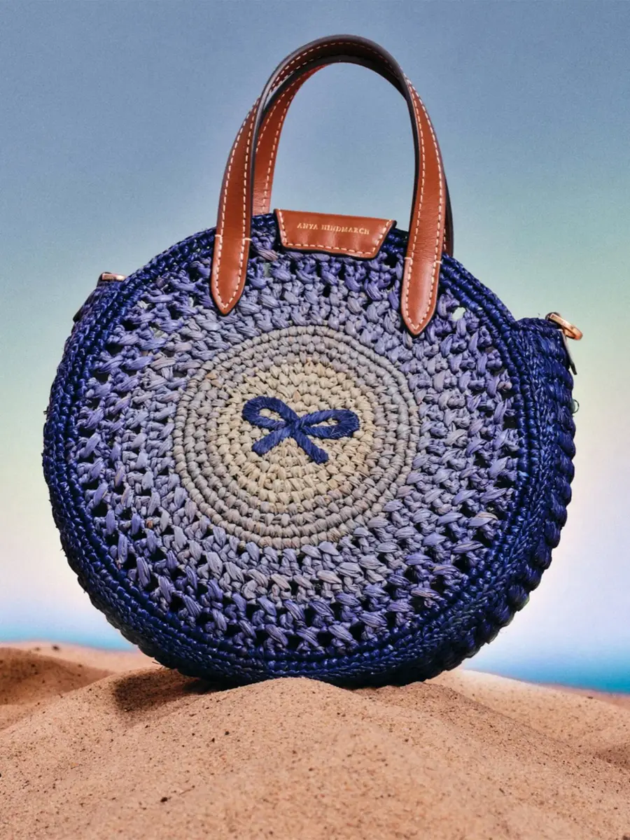 Anya Hindmarch Raffia Small Round Bow Tote | Thumbnail 2 Anya Hindmarch Raffia Small Round Bow Tote | Thumbnail 2