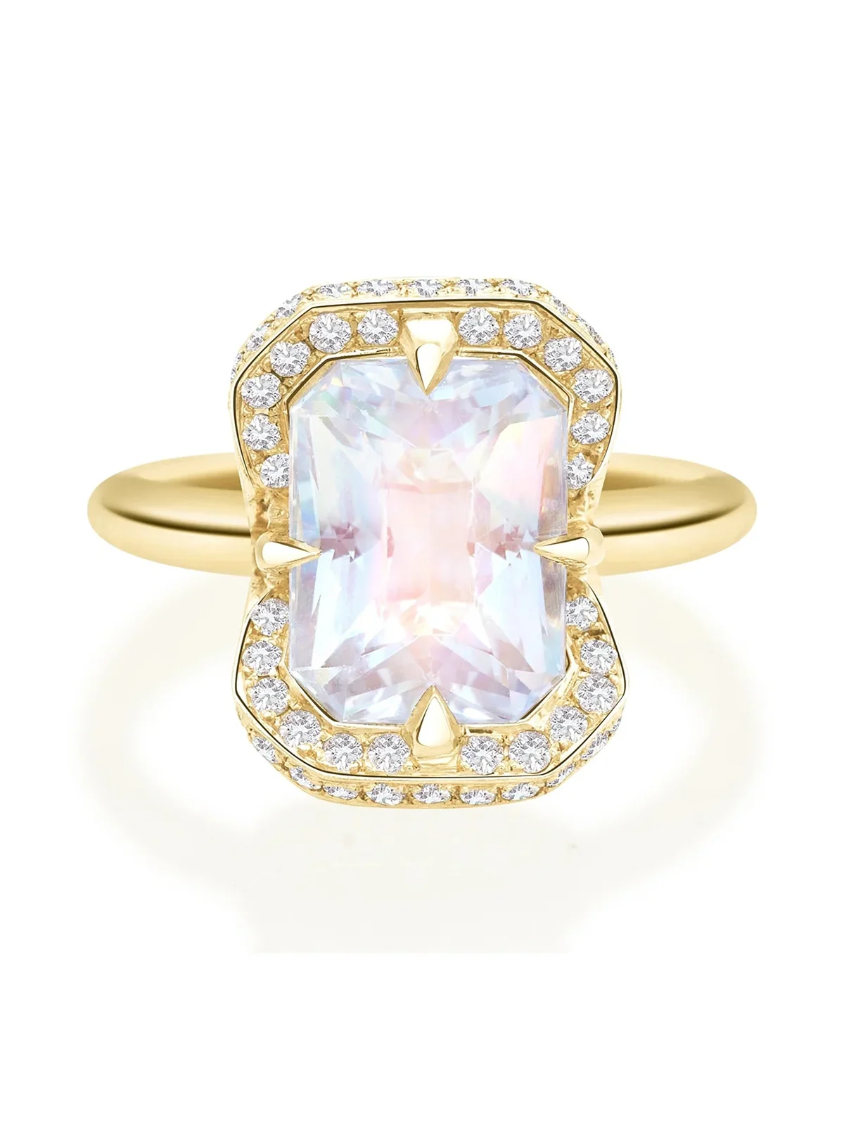 Rainbow Moonstone Aurora Ring Rainbow Moonstone Aurora Ring