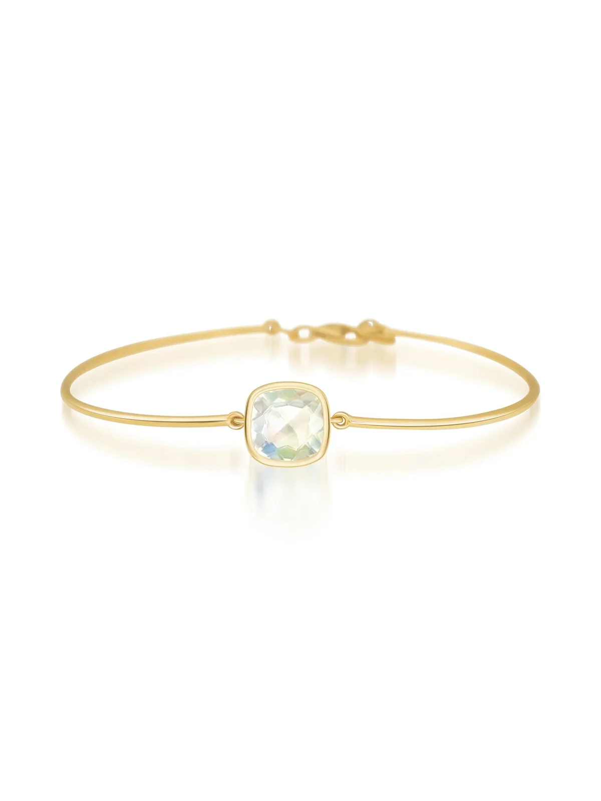 YI COLLECTION Rainbow Moonstone Cushion Bangle