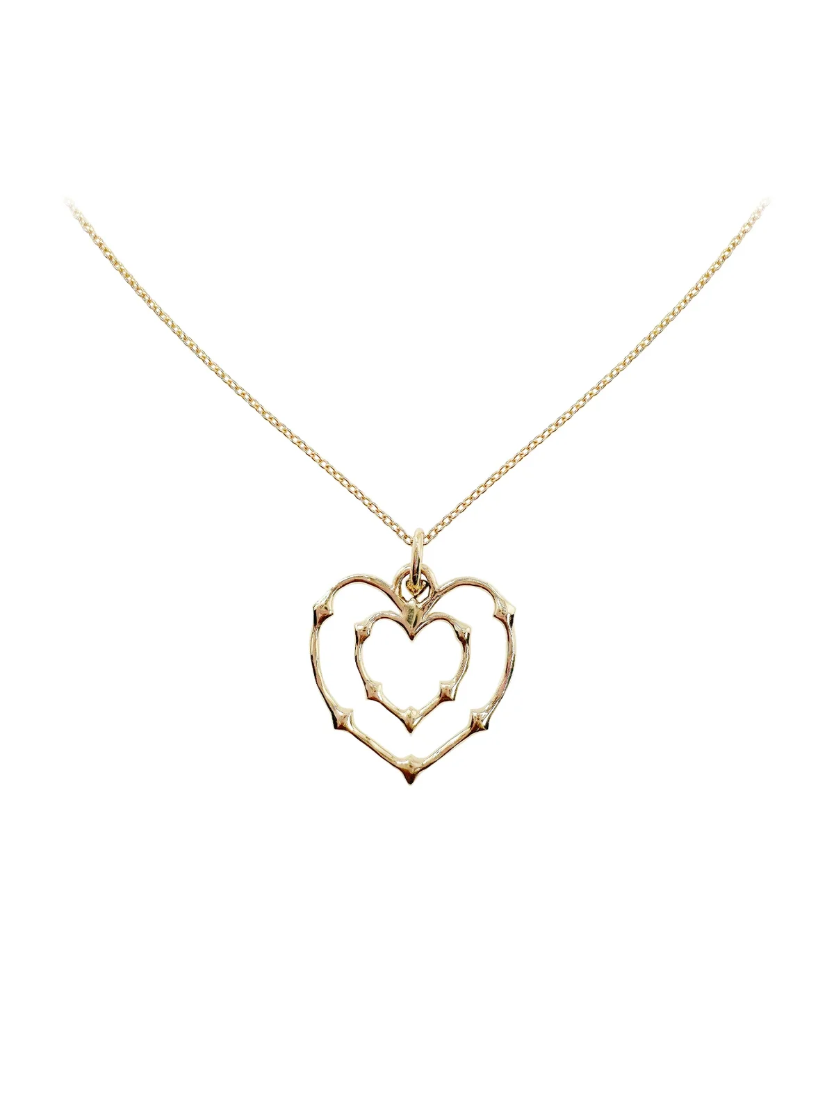 REIGN LA Rani Double Heart of Thorns Pendant