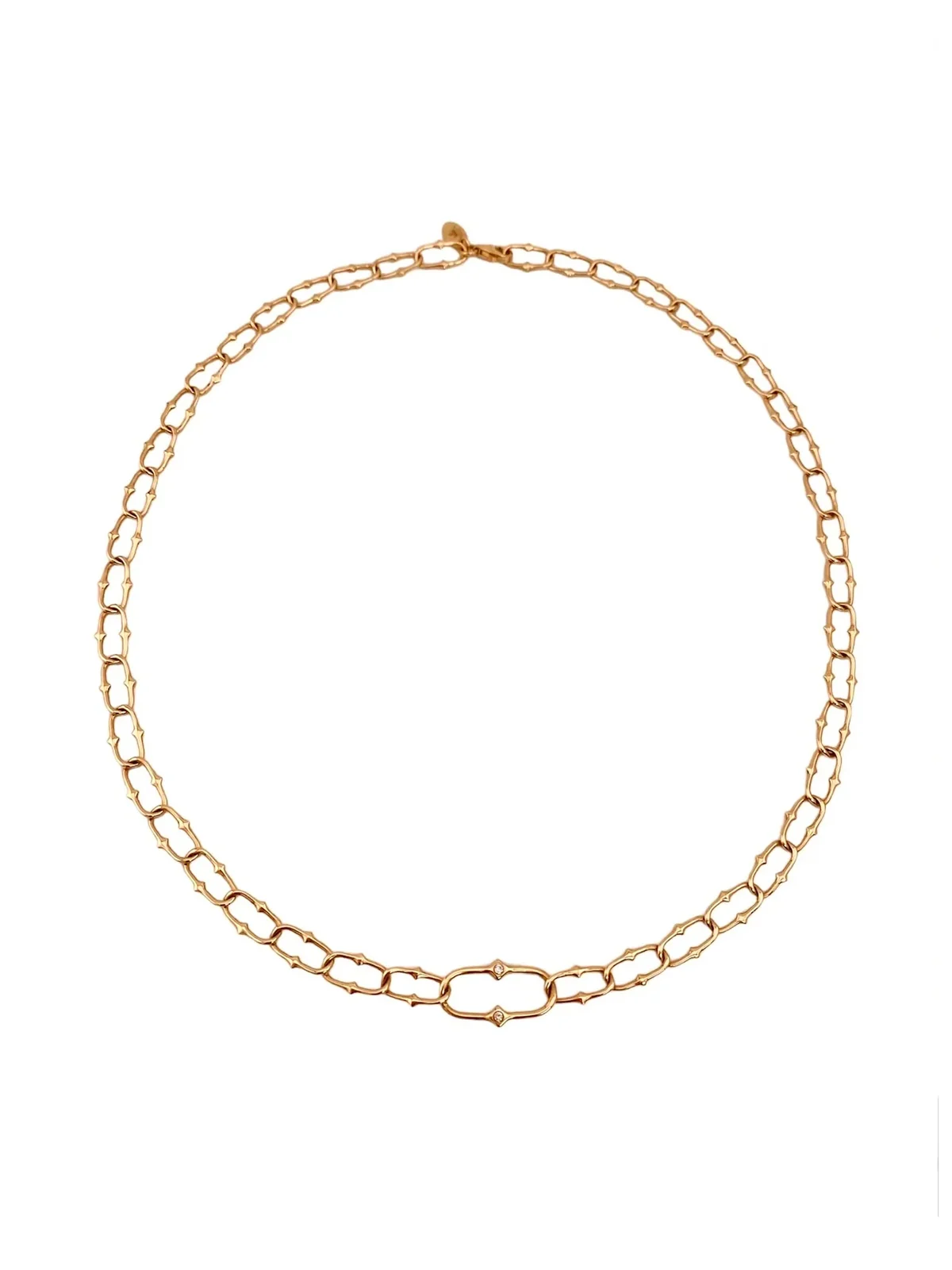 REIGN LA Rani Thorn Link Necklace with Diamonds