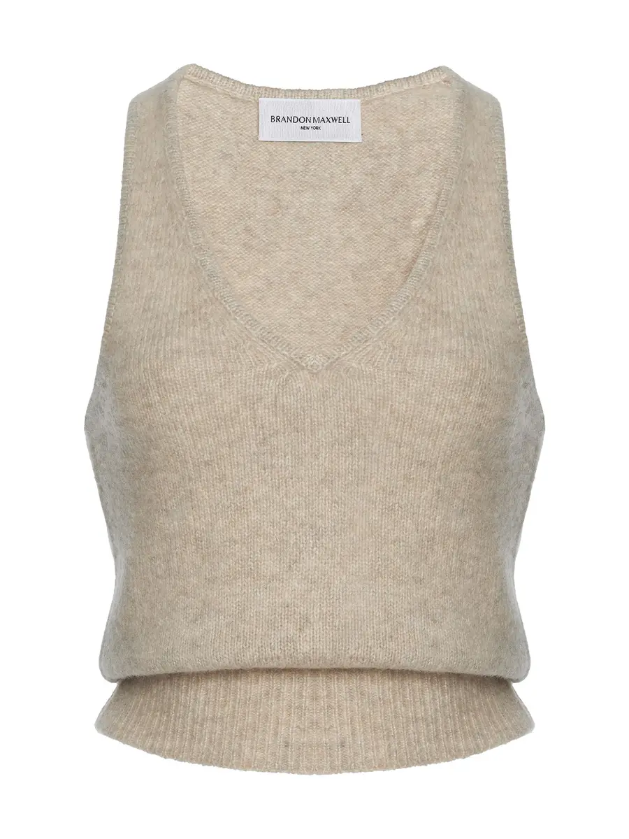 Brandon Maxwell Reese Cashmere-Silk Tank | Image 1 Brandon Maxwell Reese Cashmere-Silk Tank | Image 1