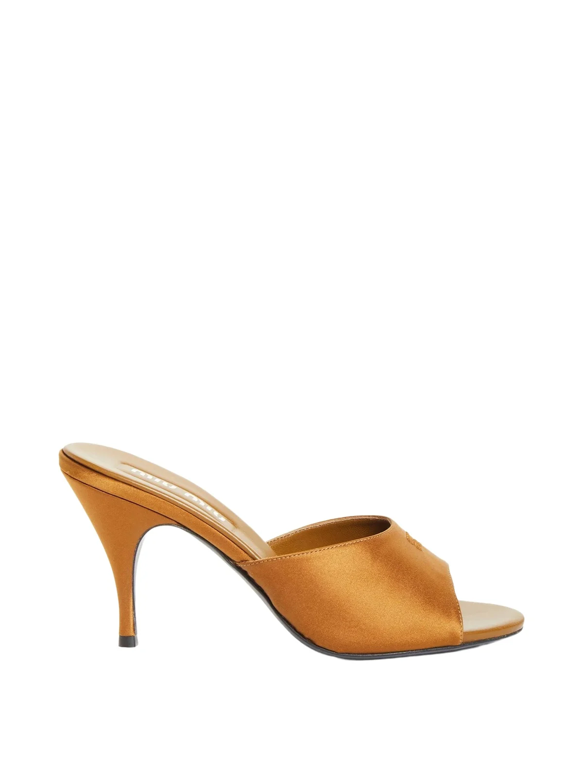 Miu Miu Satin Heeled Mule Sandals
