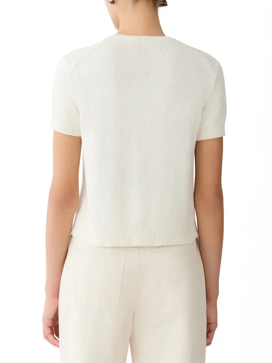LAFAYETTE 148 Short Sleeve Crew Neck Cardigan | Thumbnail 4