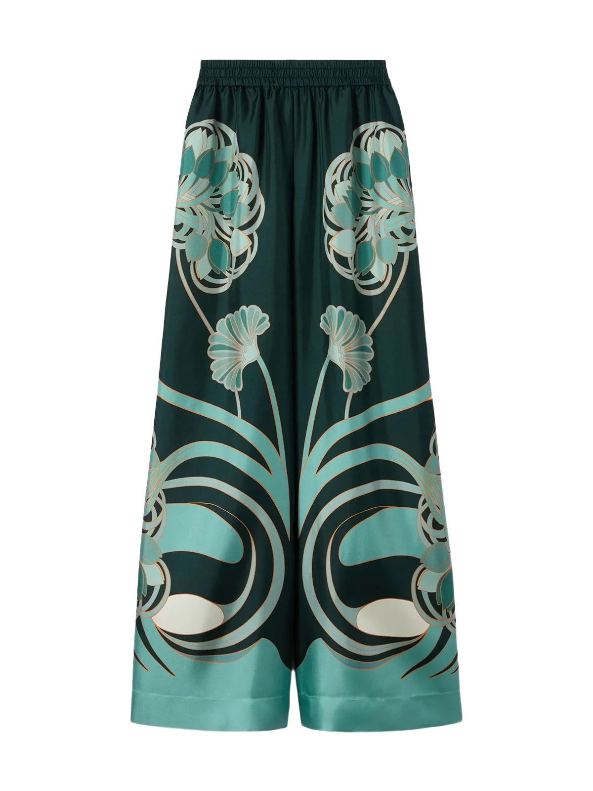 Silk Twill Palazzo Pants