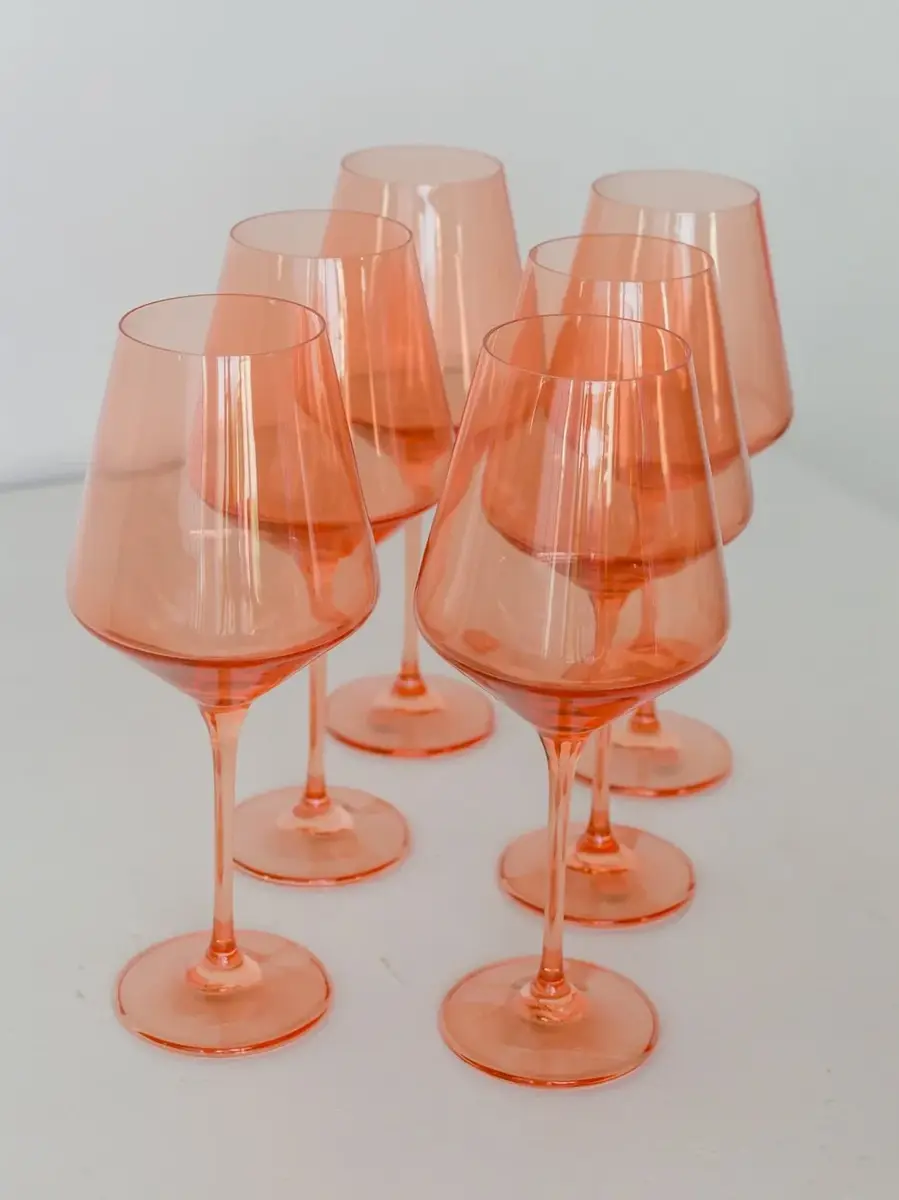 Estelle Colored Glass Stemware Wine Glass, Set of 6 | Thumbnail 2