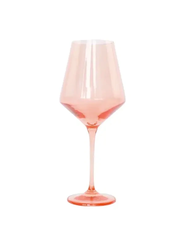 Estelle Colored Glass Stemware Wine Glass, Set of 6